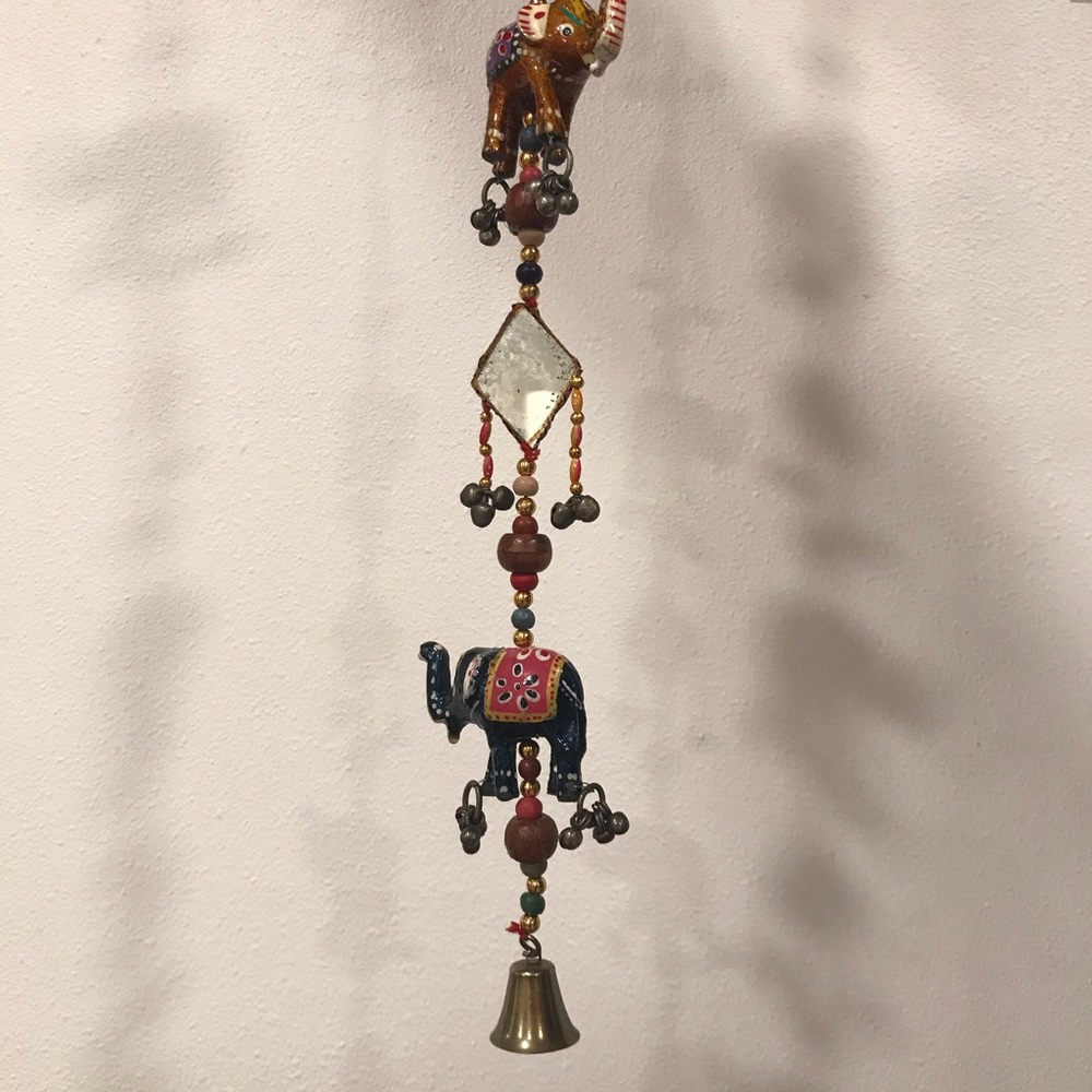 Elephants & Bells Vintage Wall Hanging